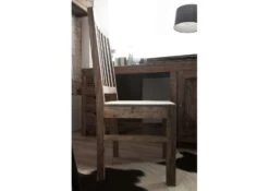 NATURE GREY #121 Set Di 2 Sedie In Legno Di Sheesham - Oliato / Grigio 40x45x100 -Massivmoebel24 09 151 550 0021 2 3