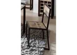 Sedia In Legno Mango / Ferro - Stampato 45x46x92 FACTORY #109