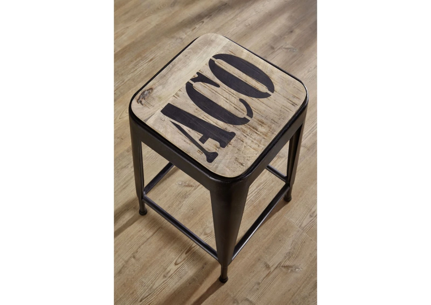 Sgabello In Legno Di Mango 35x35x60 Mango Naturale Stampato FACTORY #129 4 Sgabello In Legno Di Mango 35x35x60 Mango Naturale Stampato FACTORY #129 - immagine 2