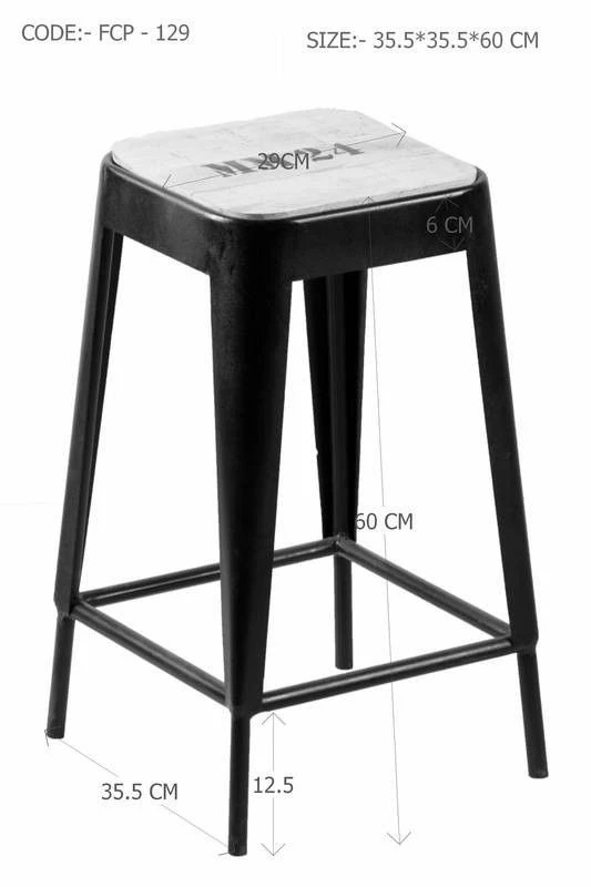 Sgabello In Legno Di Mango 35x35x60 Mango Naturale Stampato FACTORY #129 8 Sgabello In Legno Di Mango 35x35x60 Mango Naturale Stampato FACTORY #129 - immagine 6