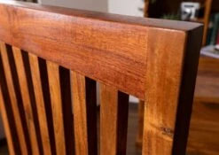 OXFORD #25 Sedia In Legno Di Acacia - Laccato /miele 46x46x109 Set Da 2 -Massivmoebel24 09 151 610 6000 2 7