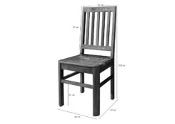 TORONTO #231 Sedia In Legno Di Sheesham - Cerato / Noce 45x45x100 -Massivmoebel24 09 151 665 1031 08