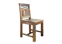 Sedia In Legno Riciclato - Laccato / Multicolore 45x45x90 NATURE OF SPIRIT#39 -Massivmoebel24 09 151 700 5138 9