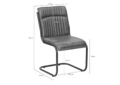 IRON LABEL #03 Sedia Cantilever In Vera Pelle - Marrone 52x62x89 19 IRON LABEL #03 Sedia Cantilever In Vera Pelle - Marrone 52x62x89 -Massivmoebel24 09 151 890 0003 08 1