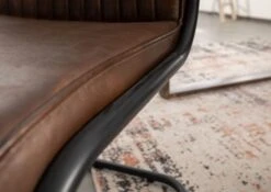 IRON LABEL #03 Sedia Cantilever In Vera Pelle - Marrone 52x62x89 18 IRON LABEL #03 Sedia Cantilever In Vera Pelle - Marrone 52x62x89 -Massivmoebel24 09 151 890 0003 7