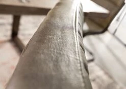 IRON LABEL #04 Sedia Cantilever In Vera Pelle - Grigia 52x62x89 -Massivmoebel24 09 151 890 0004 5