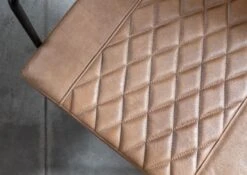 IRON LABEL #07 Sedia In Vera Pelle - Camello 55x65x91 -Massivmoebel24 09 151 890 0007 5