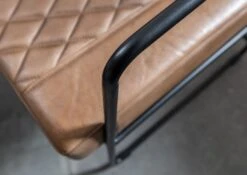 IRON LABEL #07 Sedia In Vera Pelle - Camello 55x65x91 -Massivmoebel24 09 151 890 0007 7