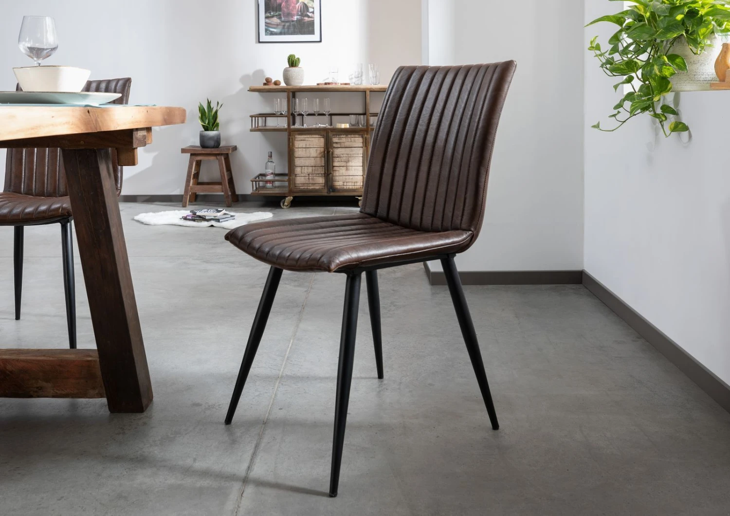 IRON LABEL #09 Sedia In Vera Pelle - Marrone 44x56x89 3 IRON LABEL #09 Sedia In Vera Pelle - Marrone 44x56x89