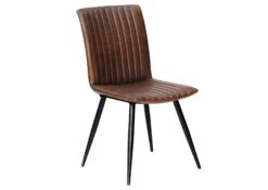 IRON LABEL #09 Sedia In Vera Pelle - Marrone 44x56x89 17 IRON LABEL #09 Sedia In Vera Pelle - Marrone 44x56x89 -Massivmoebel24 09 151 890 0009 10