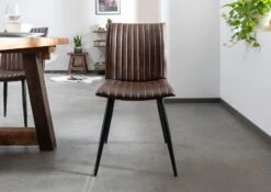 IRON LABEL #09 Sedia In Vera Pelle - Marrone 44x56x89 12 IRON LABEL #09 Sedia In Vera Pelle - Marrone 44x56x89 -Massivmoebel24 09 151 890 0009 3