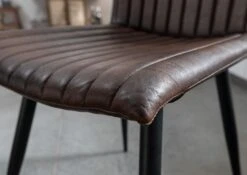 IRON LABEL #09 Sedia In Vera Pelle - Marrone 44x56x89 13 IRON LABEL #09 Sedia In Vera Pelle - Marrone 44x56x89 -Massivmoebel24 09 151 890 0009 4