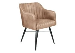 IRON LABEL #12 Sedia In Vera Pelle - Beige 44x56x89 -Massivmoebel24 09 151 890 0012 10