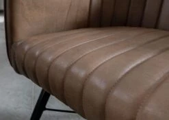 IRON LABEL #12 Sedia In Vera Pelle - Beige 44x56x89 -Massivmoebel24 09 151 890 0012 5