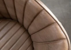 IRON LABEL #12 Sedia In Vera Pelle - Beige 44x56x89 -Massivmoebel24 09 151 890 0012 6