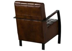 IRON LABEL #14 Poltrona In Vera Pelle - Marrone 67x76x83 -Massivmoebel24 09 151 890 0014 10