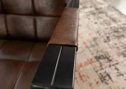 IRON LABEL #14 Poltrona In Vera Pelle - Marrone 67x76x83 -Massivmoebel24 09 151 890 0014 4