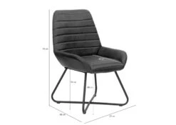 IRON LABEL #16 Sedia In Vera Pelle - Marrone Scuro 59x68x93 -Massivmoebel24 09 151 890 0016 09