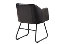 IRON LABEL #17 Sedia In Vera Pelle - Nero 55x59x76 -Massivmoebel24 09 151 890 0017 11