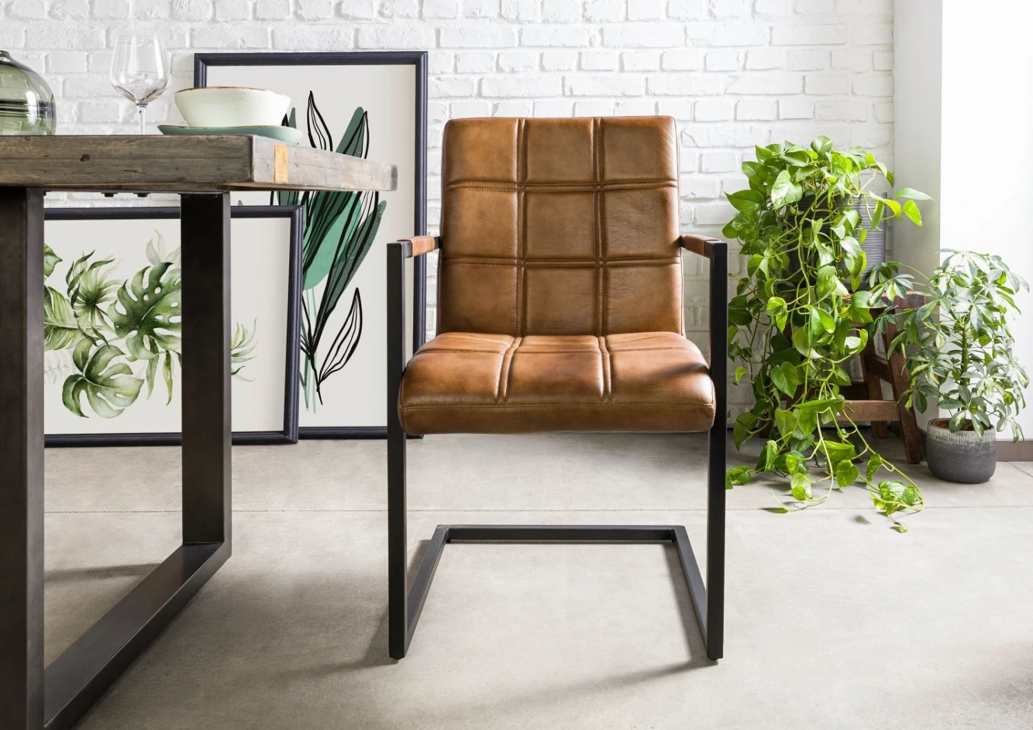 IRON LABEL #24 Sedia In Vera Pelle - Marrone 51x62x79 5 IRON LABEL #24 Sedia In Vera Pelle - Marrone 51x62x79 - immagine 3