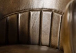 Sedia In Vera Pelle 55x62x84 Marrone Scuro IRON LABEL #30 13 Sedia In Vera Pelle 55x62x84 Marrone Scuro IRON LABEL #30 -Massivmoebel24 09 151 890 0030 02