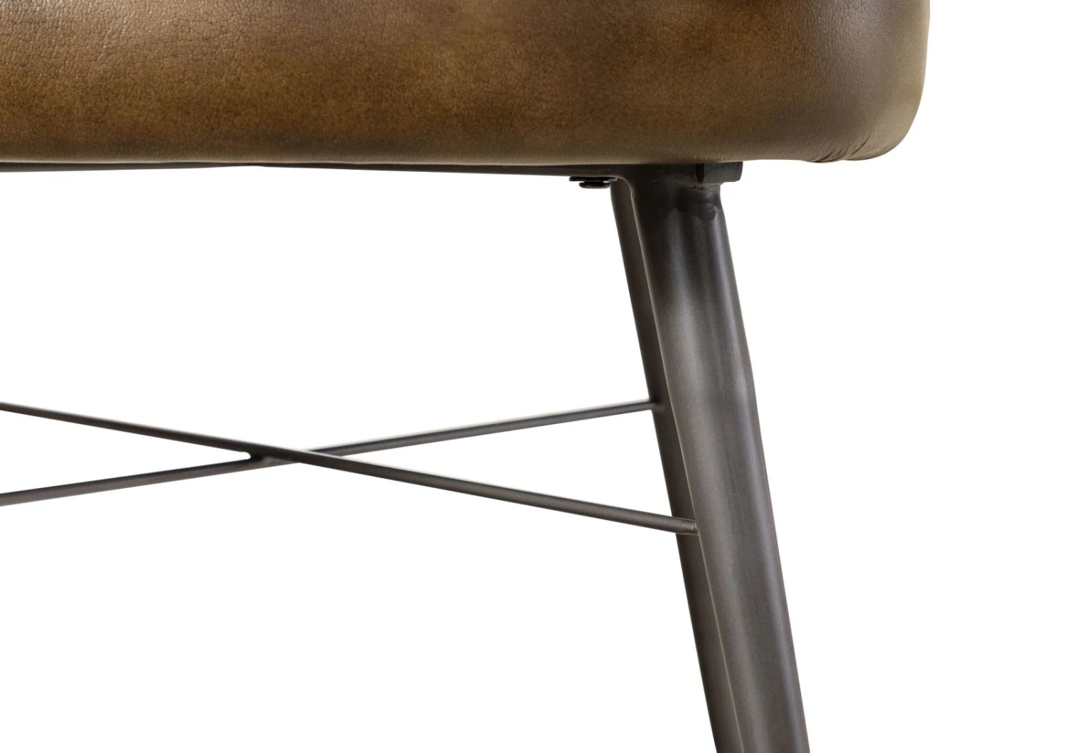 Sedia In Vera Pelle 55x62x84 Marrone Scuro IRON LABEL #30 6 Sedia In Vera Pelle 55x62x84 Marrone Scuro IRON LABEL #30 - immagine 4