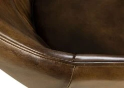 Sedia In Vera Pelle 55x62x84 Marrone Scuro IRON LABEL #30 17 Sedia In Vera Pelle 55x62x84 Marrone Scuro IRON LABEL #30 -Massivmoebel24 09 151 890 0030 06