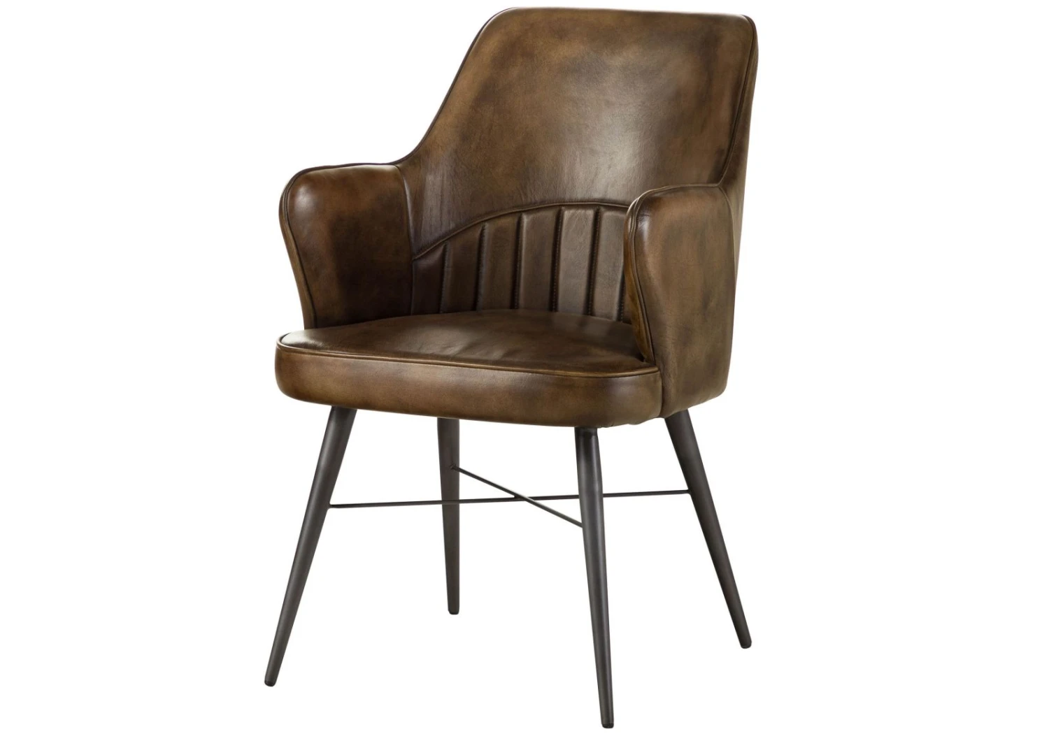 Sedia In Vera Pelle 55x62x84 Marrone Scuro IRON LABEL #30 3 Sedia In Vera Pelle 55x62x84 Marrone Scuro IRON LABEL #30