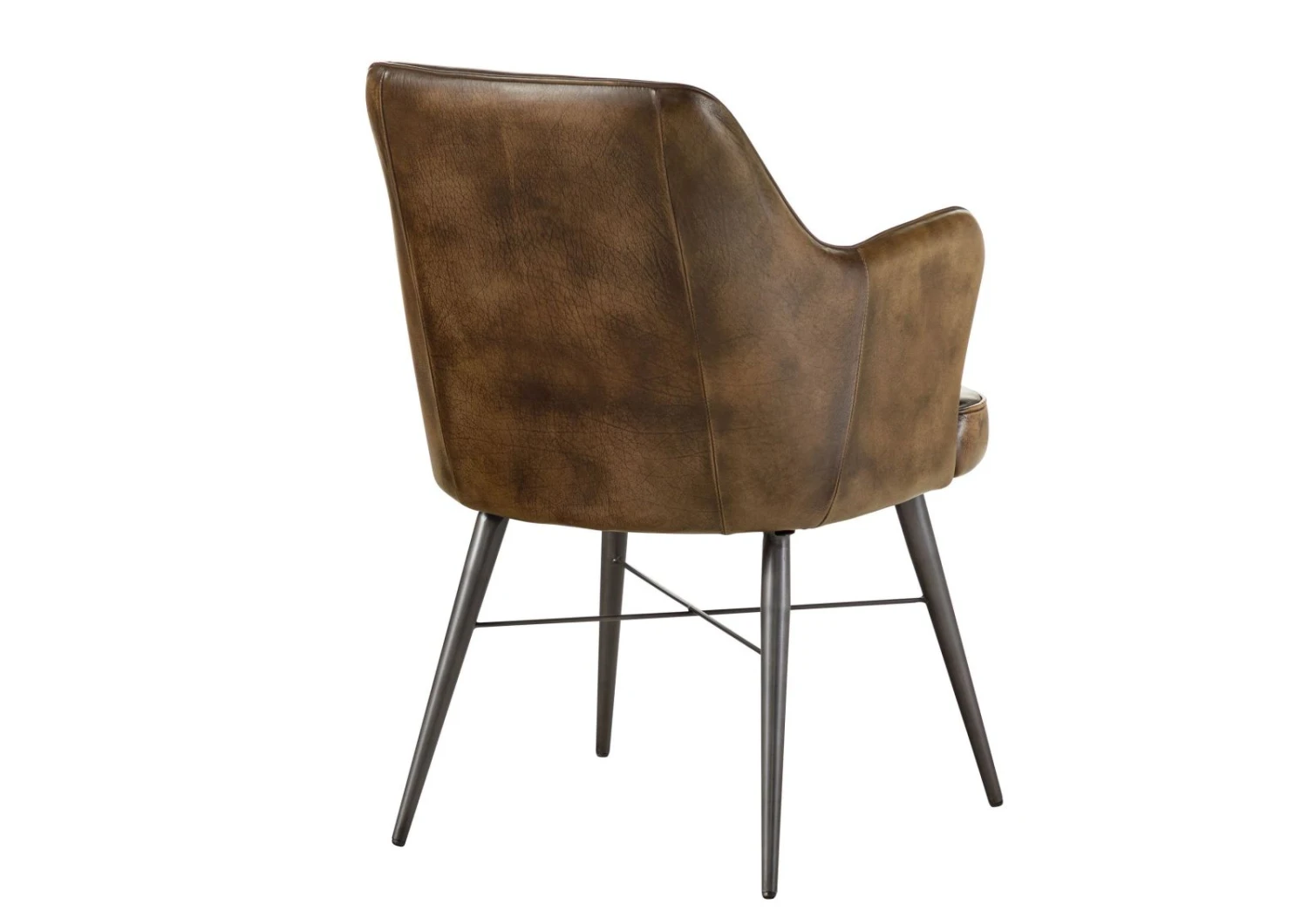 Sedia In Vera Pelle 55x62x84 Marrone Scuro IRON LABEL #30 11 Sedia In Vera Pelle 55x62x84 Marrone Scuro IRON LABEL #30 - immagine 9