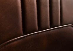 IRON LABEL #110 Sedia In Vera Pelle - Marrone 49x56x83 -Massivmoebel24 09 151 890 1010 5