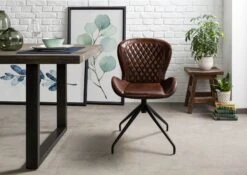 IRON LABEL #112 Sedia In Vera Pelle - Marrone 61x52x86 13 IRON LABEL #112 Sedia In Vera Pelle - Marrone 61x52x86 -Massivmoebel24 09 151 890 1012 3 1