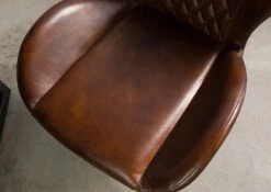 IRON LABEL #112 Sedia In Vera Pelle - Marrone 61x52x86 16 IRON LABEL #112 Sedia In Vera Pelle - Marrone 61x52x86 -Massivmoebel24 09 151 890 1012 6