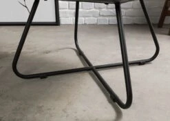 IRON LABEL #513 Sedia In Vera Pelle - Blu 60x67x86 -Massivmoebel24 09 151 890 1013 7