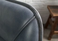 IRON LABEL #508 Sedia In Vera Pelle - Blu 49x56x83 -Massivmoebel24 09 151 890 5008 4