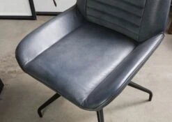 IRON LABEL #509 Sedia In Vera Pelle - Blu 49x56x83 16 IRON LABEL #509 Sedia In Vera Pelle - Blu 49x56x83 -Massivmoebel24 09 151 890 5009 6