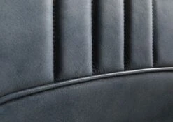 IRON LABEL #510 Sedia In Vera Pelle - Blu 49x56x83 -Massivmoebel24 09 151 890 5010 5