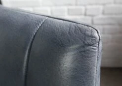 IRON LABEL #513 Sedia In Vera Pelle - Blu 60x67x86 -Massivmoebel24 09 151 890 5013 4