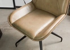 IRON LABEL #608 Sedia In Vera Pelle - Blu 49x56x83 -Massivmoebel24 09 151 890 6008 6