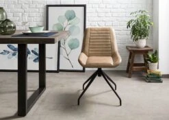 IRON LABEL #609 Sedia In Vera Pelle - Blu 49x56x83 -Massivmoebel24 09 151 890 6009 3