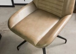 IRON LABEL #609 Sedia In Vera Pelle - Blu 49x56x83 -Massivmoebel24 09 151 890 6009 6