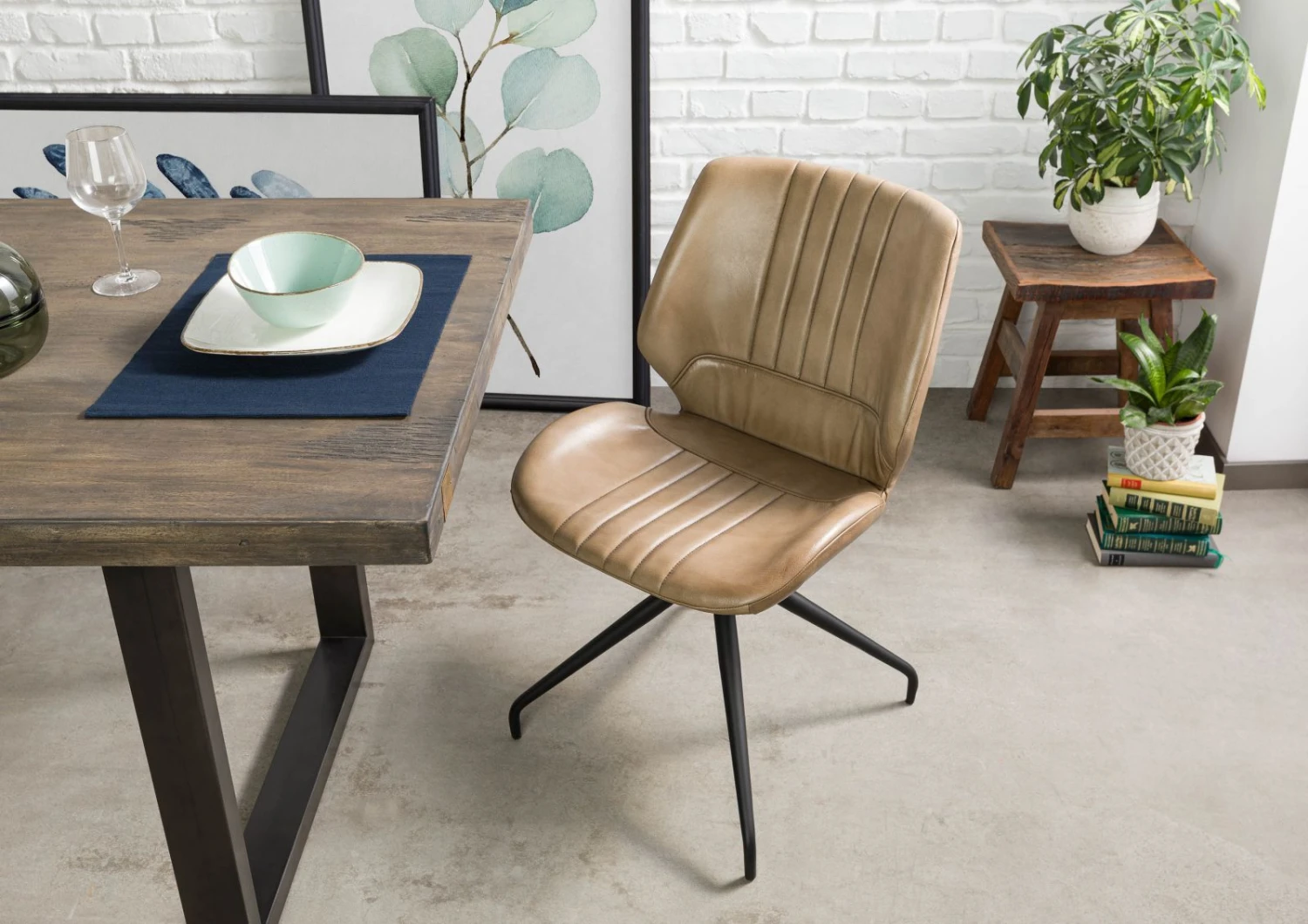 IRON LABEL #612 Sedia In Vera Pelle - Blu 61x52x86 4 IRON LABEL #612 Sedia In Vera Pelle - Blu 61x52x86 - immagine 2