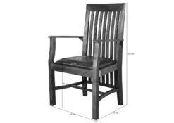 OXFORD #1 Poltrona In Legno Di Acacia - Laccato / Nougat 50x45x108 -Massivmoebel24 09 152 620 5500 08