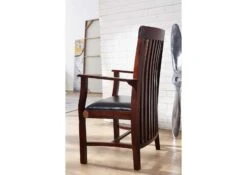 OXFORD #1 Poltrona In Legno Di Acacia - Laccato / Nougat 50x45x108 -Massivmoebel24 09 152 620 5500 3