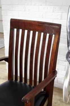 OXFORD #1 Poltrona In Legno Di Acacia - Laccato / Nougat 50x45x108 -Massivmoebel24 09 152 620 5500 4