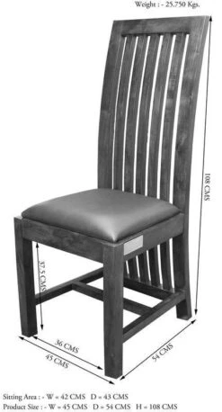 OXFORD #29 Sedia In Legno Di Acacia - Laccato / Nougat Nero 43x50x109 ZENO 12 OXFORD #29 Sedia In Legno Di Acacia - Laccato / Nougat Nero 43x50x109 ZENO -Massivmoebel24 09 153 610 1002 8