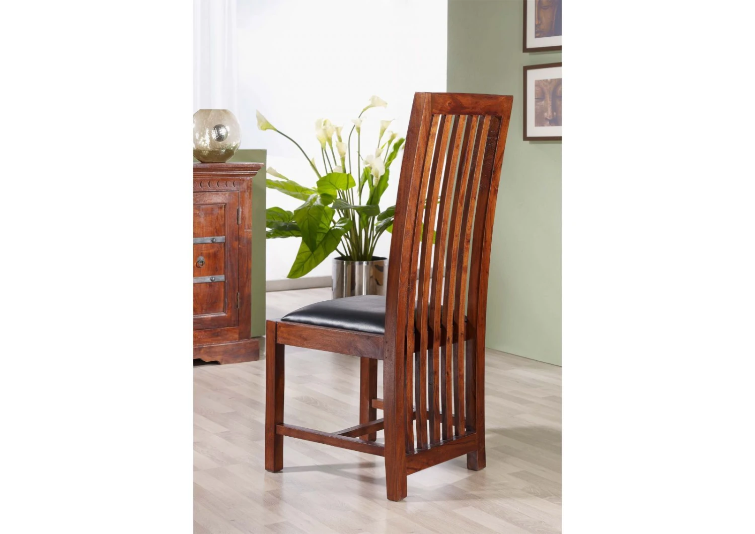 OXFORD #29 Sedia In Legno Di Acacia - Laccato / Nougat Nero 43x50x109 ZENO 4 OXFORD #29 Sedia In Legno Di Acacia - Laccato / Nougat Nero 43x50x109 ZENO - immagine 2