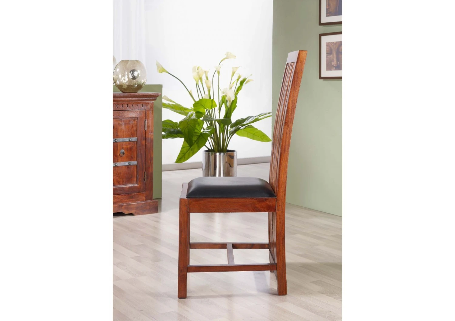 OXFORD #29 Sedia In Legno Di Acacia - Laccato / Nougat Nero 43x50x109 ZENO 5 OXFORD #29 Sedia In Legno Di Acacia - Laccato / Nougat Nero 43x50x109 ZENO - immagine 3