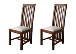 OXFORD #30 Sedia In Legno Di Acacia - Laccato / Nougat Bianco 43x50x109 ZENO Set Da 2