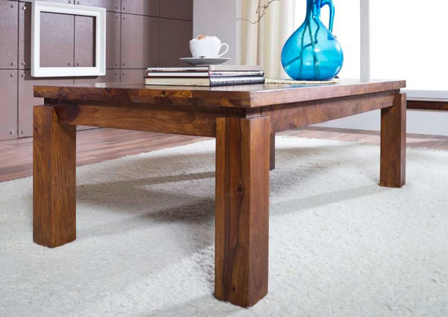 Tavolino Da Salotto In Legno Di Sheesham / Palissandro 120x70x45 Miele Laccato METRO LIFE #164 6 Tavolino Da Salotto In Legno Di Sheesham / Palissandro 120x70x45 Miele Laccato METRO LIFE #164 - immagine 4