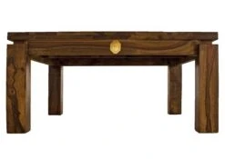 Tavolino Da Salotto In Legno Di Sheesham / Palissandro 90x90x45 Miele Laccato METRO LIFE #175 -Massivmoebel24 09 200 520 1067 3